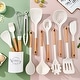 preview thumbnail 7 of 6, SUGIFT 13-Piece Silicone Kitchen Utensils with Wooden Handles Set