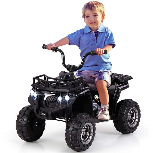 slide 2 of 37, Costway Kids Ride On Electric ATV 6V 4-Wheeler Quad Car with - See Details Black