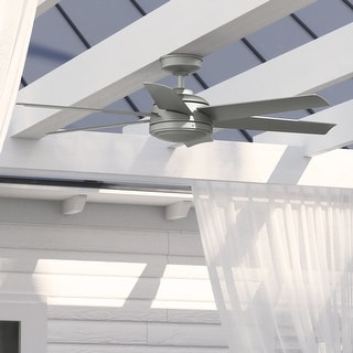 Hunter 52" Jetty Outdoor Ceiling Fan with Wall Control and Wet-Rated