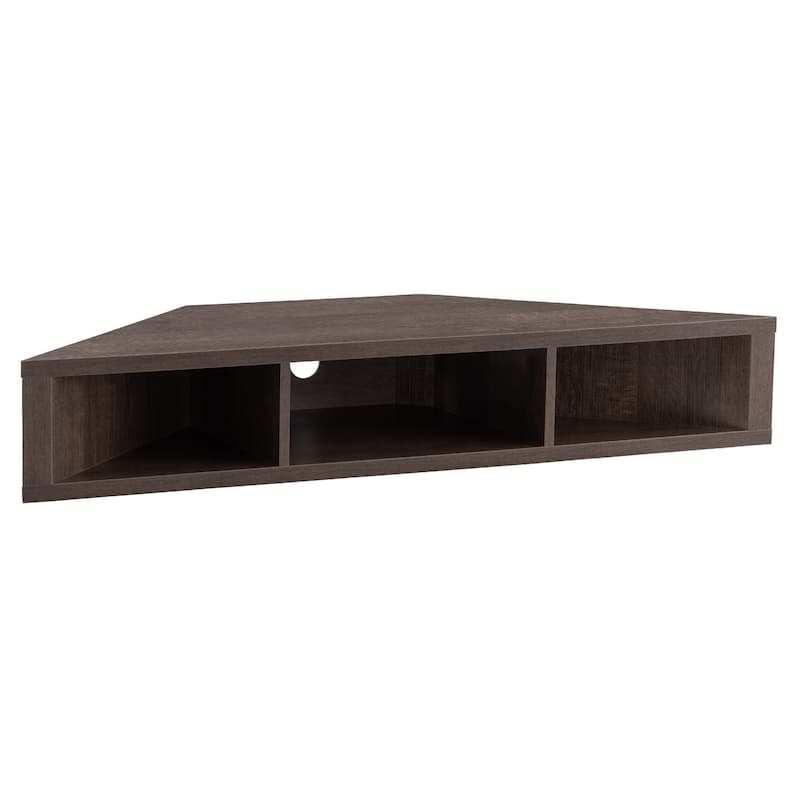 Furniture of America Sukhumi Transitional 47-inch 3-Shelf Wall-Mounted Corner TV Console