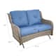 Option Grey Rattan - Blue Cushion