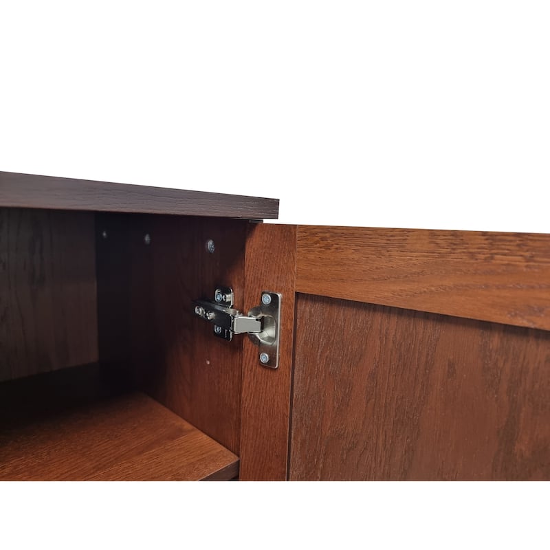 Palace Imports Premium 100% Solid European Oak Hardwood 6-Shelf Modular Bookcase with Bottom Shaker Doors - 32" Wide, 71.5" Tall