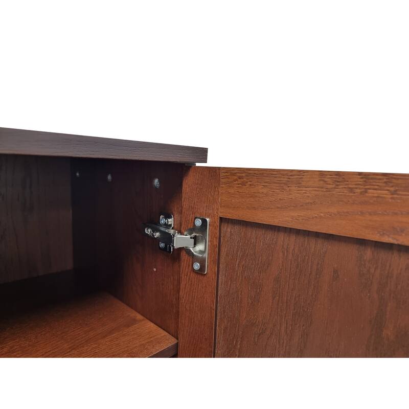 Palace Imports Premium 100% Solid European Oak Hardwood Modular Dining Room Sideboard with Shaker Doors - 64" Wide, 35.75" Tall