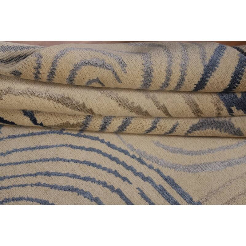 All-Over Gabbeh Oriental Area Rug Hand-Knotted Wool Carpet - 6'0" x 8'9"