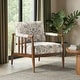 preview thumbnail 17 of 22, HULALA HOME Avidite Farmhouse Solid Wood Arm Chair with Full Assembly Damask