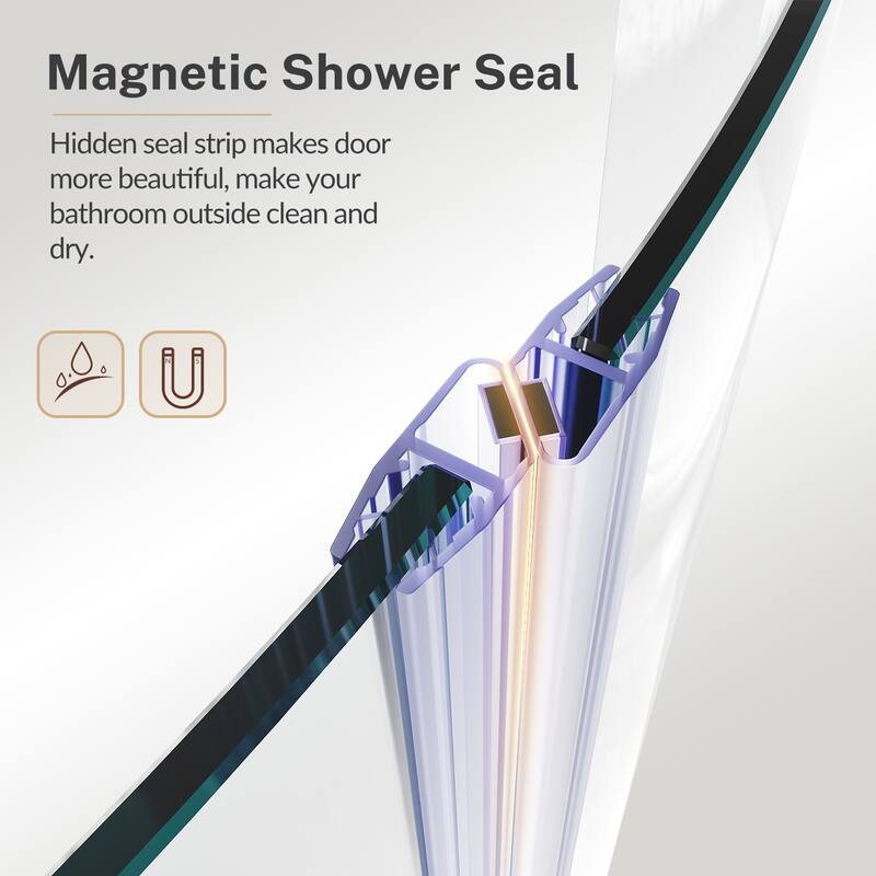 Elegant Curved Corner Entry Shower Enclosure Neo-Round 36.7" W x 36.7" D x 72" H Double Sliding Shower Doors in Chrome Finish