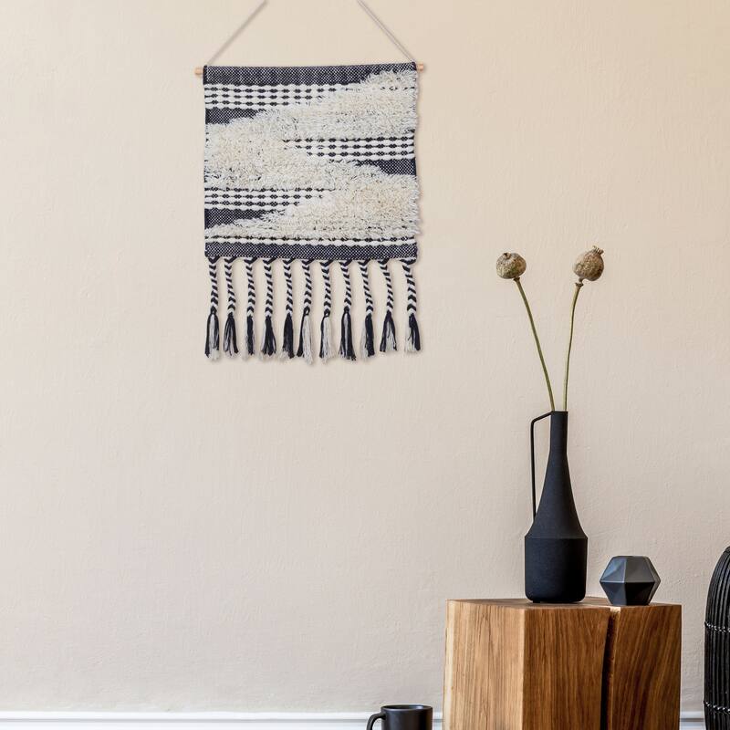 Sevita Modern Cloudy Day Woven Wall Hanging - 19" x 35"