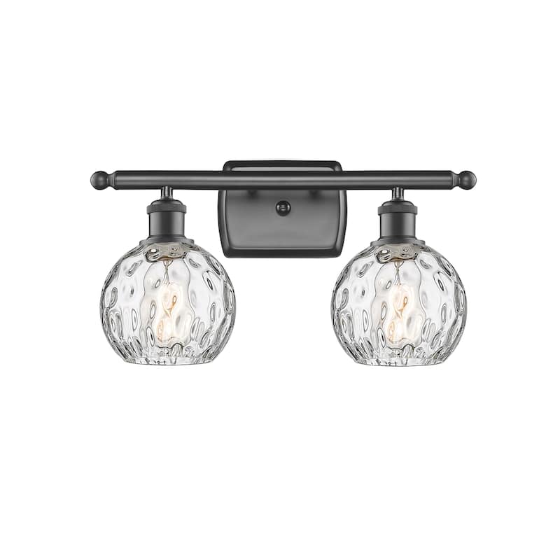 Innovations Lighting 516-2W-11-16 Athens Vanity Athens 2 Light 16" - Oil Rubbed Bronze / Clear Water Glass