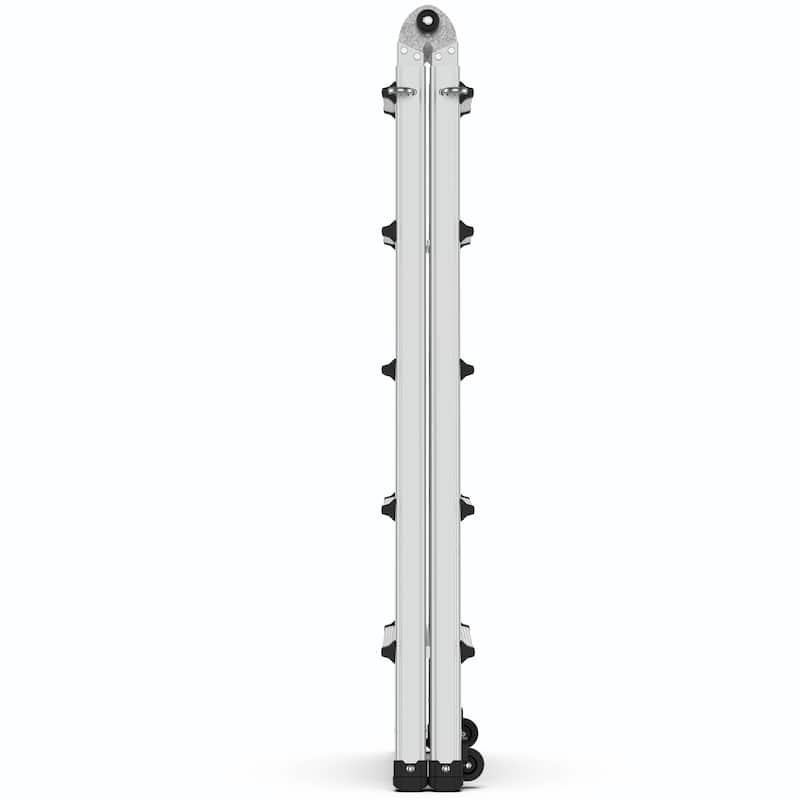 22 FT Aluminum Multi-Position Ladder with Wheels
