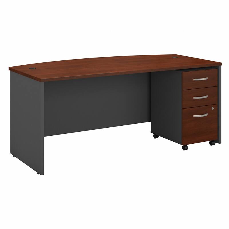 Series C 72W Bow Front Desk with Drawers by Bush Business Furniture