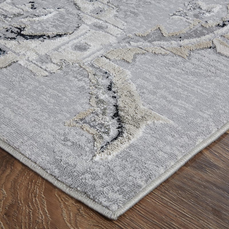 Grand Bazaar Adana Machine Made Damask Transitional Area Rug