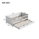 preview thumbnail 7 of 10, Wood Twin Size Platform Bed with Guardrail and Trundle