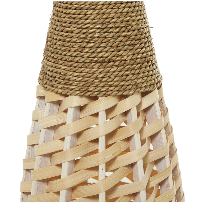 Seagrass Handmade Tall Woven Floor Vase - Brown - Roche River Decor
