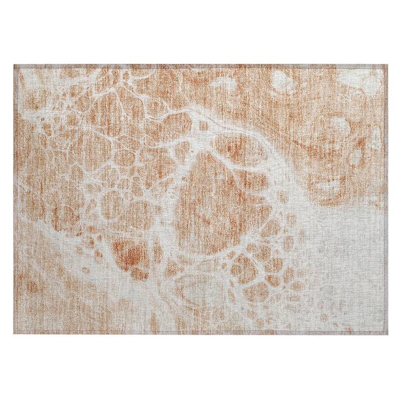 Machine Washable Indoor/ Outdoor Chantille Abstract Contemporary Rug