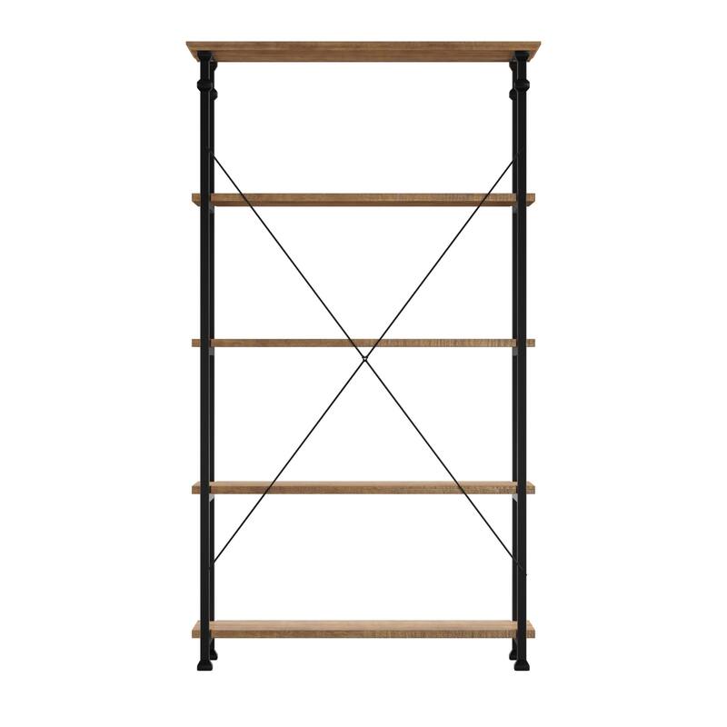 Myra Vintage Industrial Modern Rustic 3-piece TV Stand & 40-inch Bookcase Set by iNSPIRE Q Classic