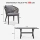 preview thumbnail 15 of 17, PURPLE LEAF 7/9/11 pcs Patio Dining Set Aluminum desk with chairs for lawn backyard garden -GREY