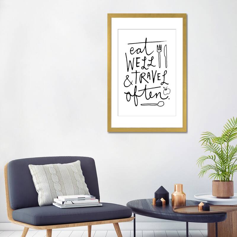 iCanvas "Eat Well Travel Often" by The Love Shop