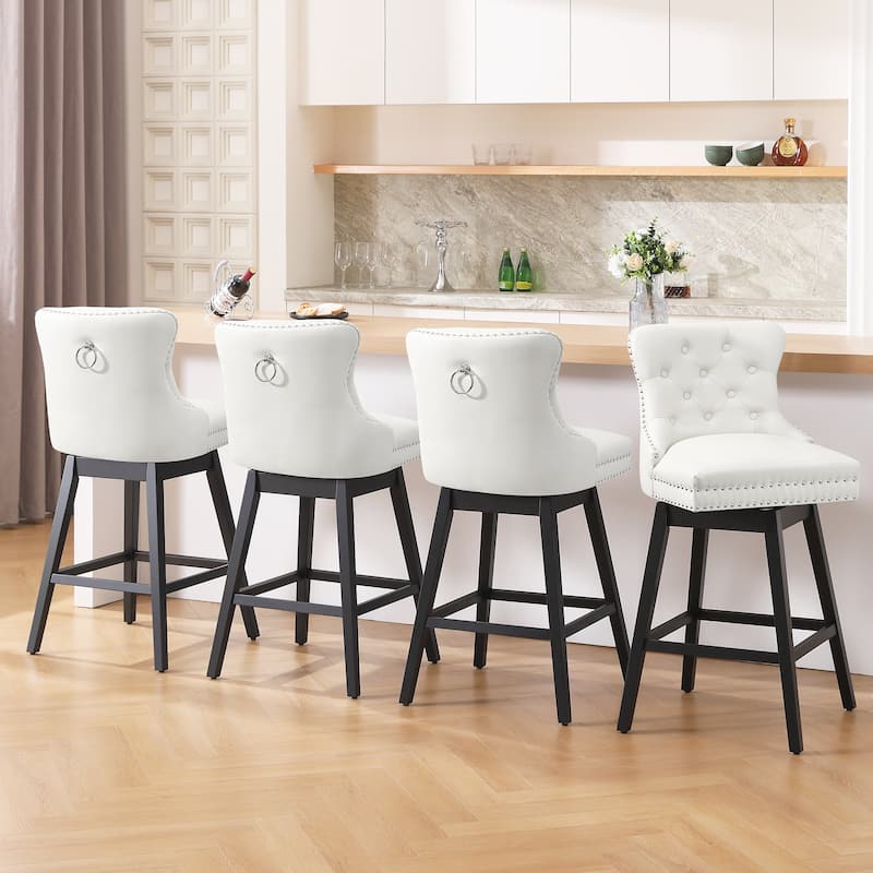 26"/30" Faux Leather Swivel Counter or Bar Height Stools