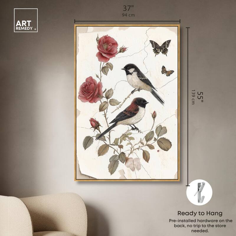 Birdsong and Bloom Canvas by Art Remedy