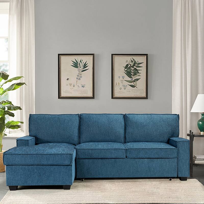Badari Modern Pull Out Sleeper Sofa&Chaise with Storage by HULALA HOME