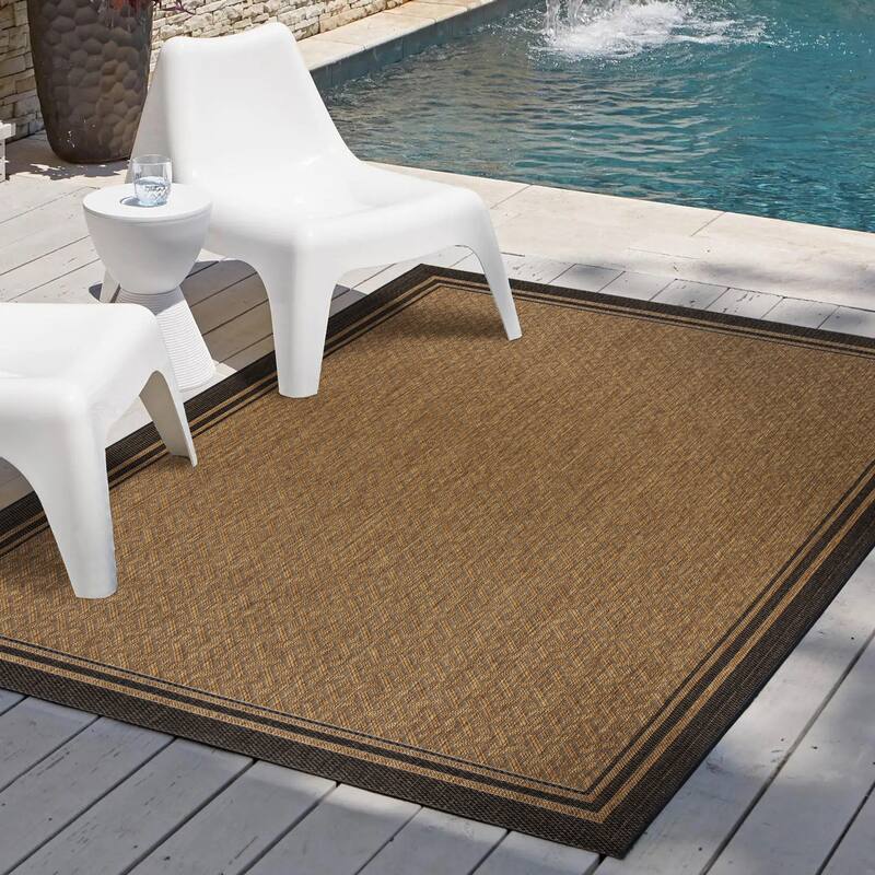 Gertmenian Paseo Soroa Chestnut Brown/Black Classic Border Flatweave
