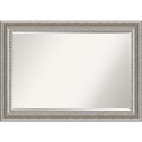 Beveled Bathroom Wall Mirror - Parlor Silver Frame