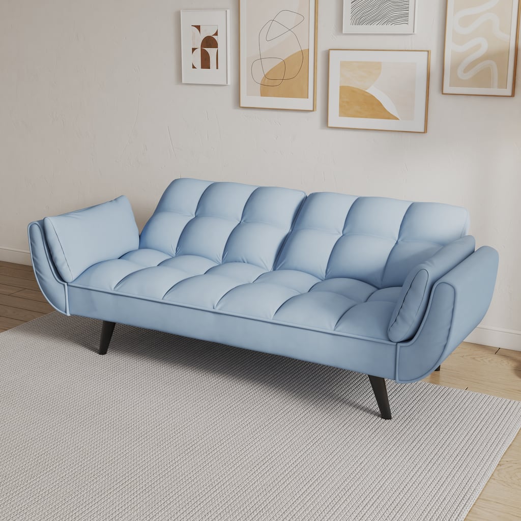 Convertible Sofa Bed with Adjustable Backrest, Folding Sofa Loveseat Upholstered Sofa Couch for Living Room