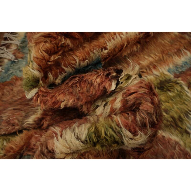 Hand Knotted Oriental 100% Wool Carpet Modern Tribal Oranges & Rust Moroccan Area Rug - 16' 4'' X 13' 3''