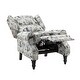 preview thumbnail 69 of 100, Olympus Upholstered Classic Manual Wingback Recliner with Spindle Legs by HULALA HOME