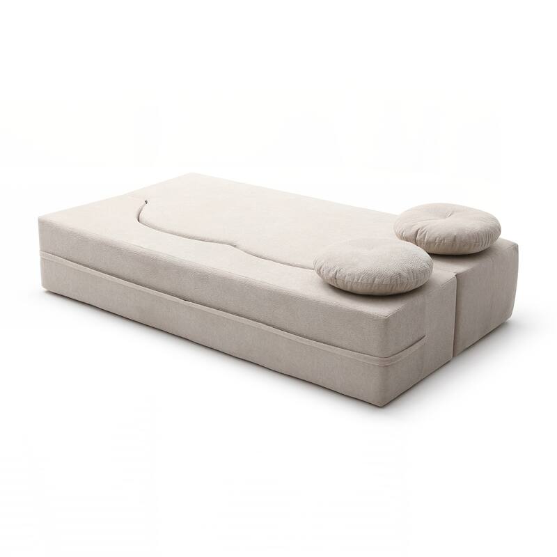 Folding Sofa Bed with Pillow, Sleeper Sofa, Floor & Futon Loveseat Couch