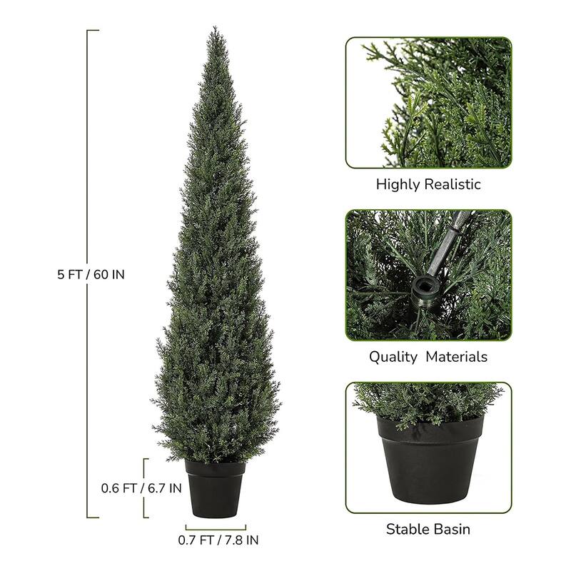 Artificial Cedar Topiary Trees for Home Decor