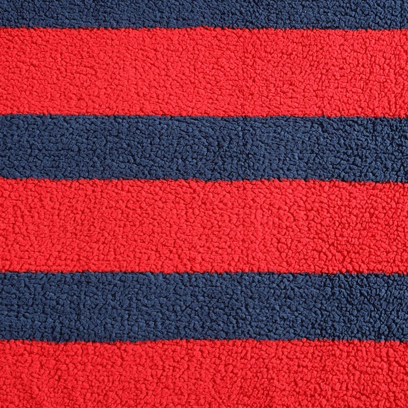 Nautica Lawndale Ultra Soft Plush Sherpa Striped Throw Blanket