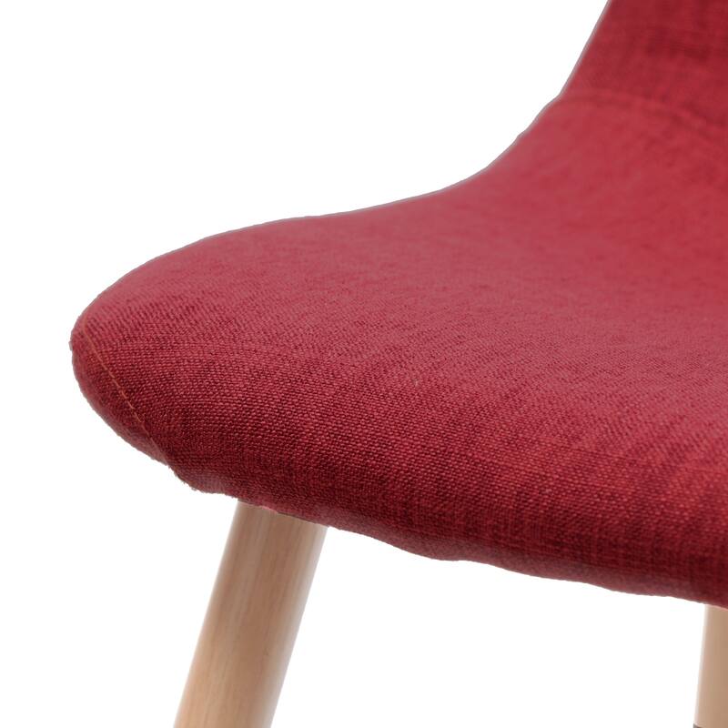 Fabric Dining Chair Set of 2 Round Back Accent Chairs Arc Lounge Chair
