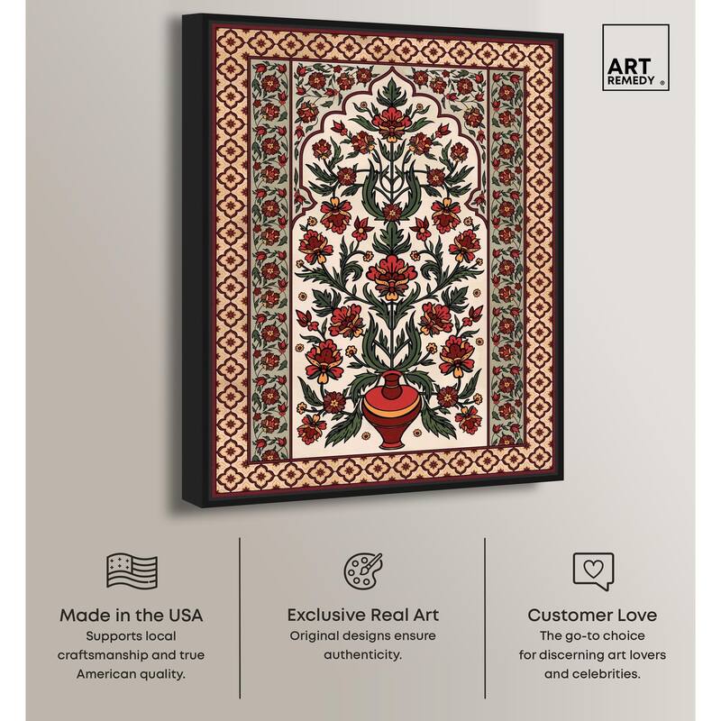Royal Floral Mat Canvas by Art Remedy