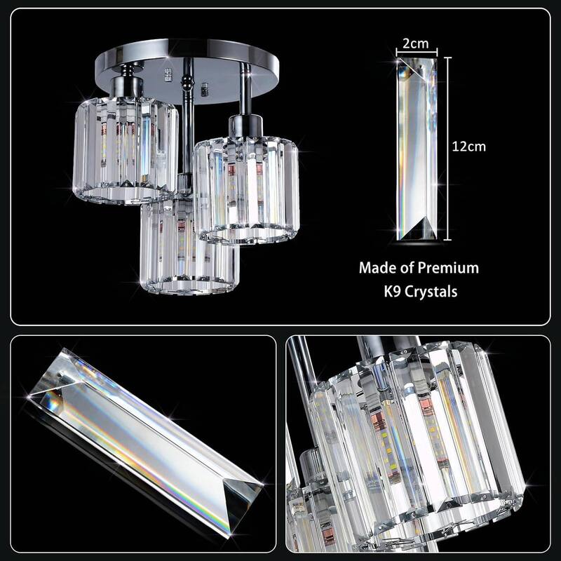 Gorgeous Crystal Ceiling Light Fixture - Elegant Design, Wide Application