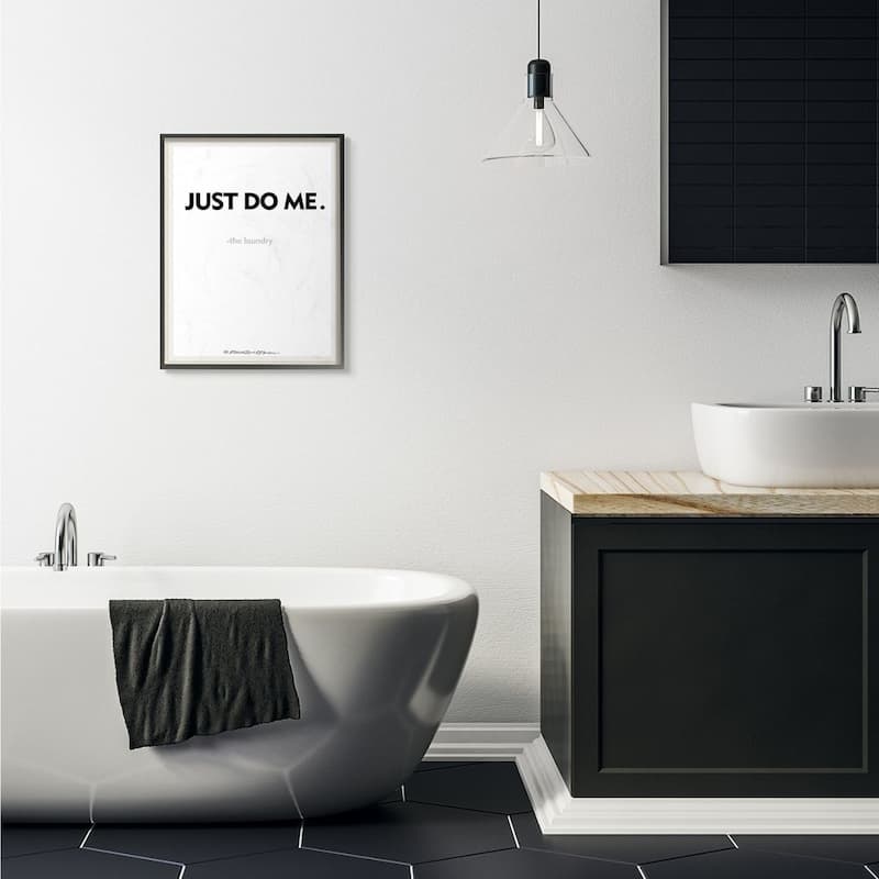 Stupell Just Do Me Funny Laundry Bath Word Design Framed Wall Art