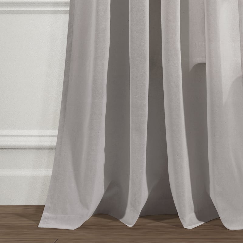 Lush Decor Ruched Waterfall Linen Window Curtain Single Panel - 84" x 52"