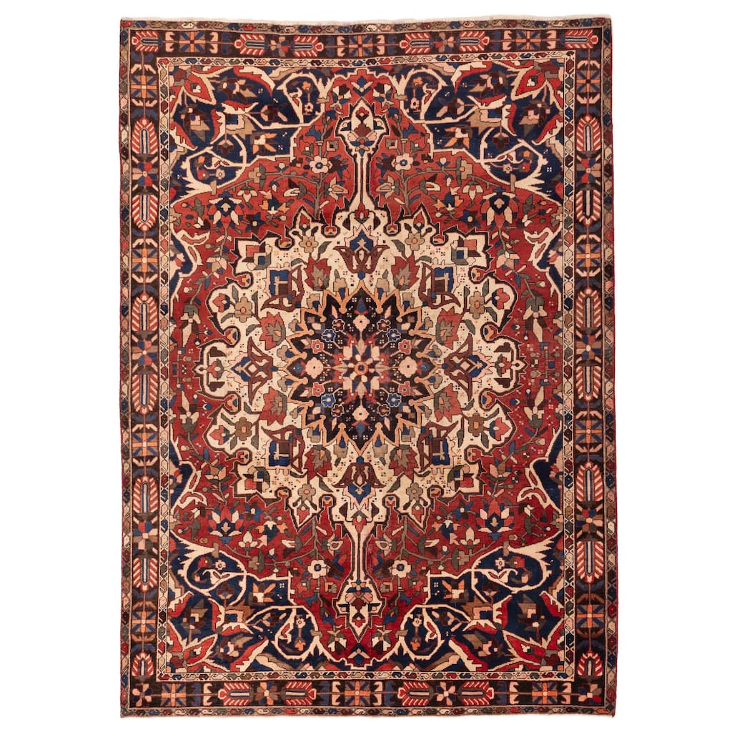 ECARPETGALLERY Hand-knotted Kayseri Vintage Red Wool Rug - 6'11 x 9'9