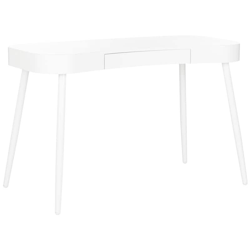 SAFAVIEH Estela Mid Century Scandinavian White One Drawer Desk