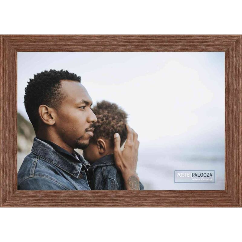 9x6 Distressed/Aged Complete Wood Picture Frame with UV Acrylic, Foam Board Backing, & Hardware - Brown