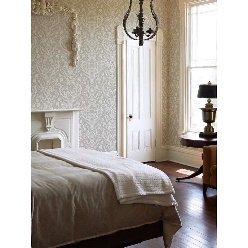 NuWallpaper Taupe Escape to the Forest Peel & Stick Wallpaper