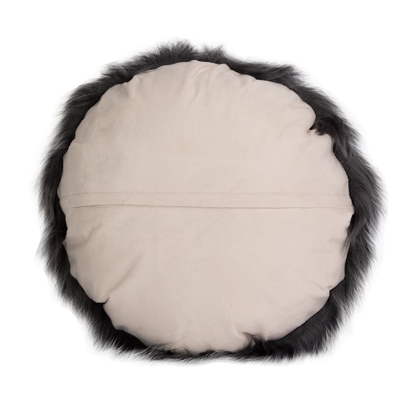 Edinburgh White Faux Fur Accent Pillow Cushion 16R