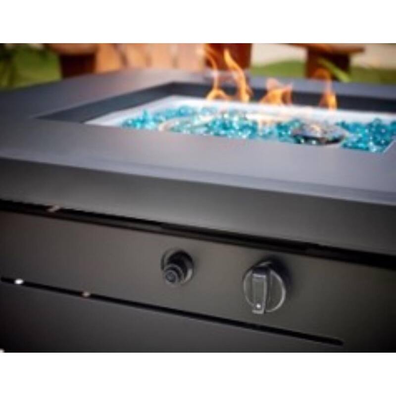 Living Accents Steel Square Propane Fire Pit 28" W