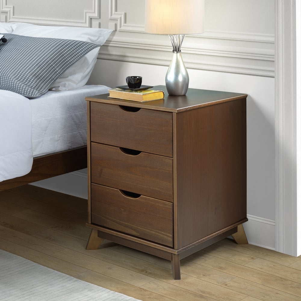 Purcell Wood 3 Drawer Nightstand
