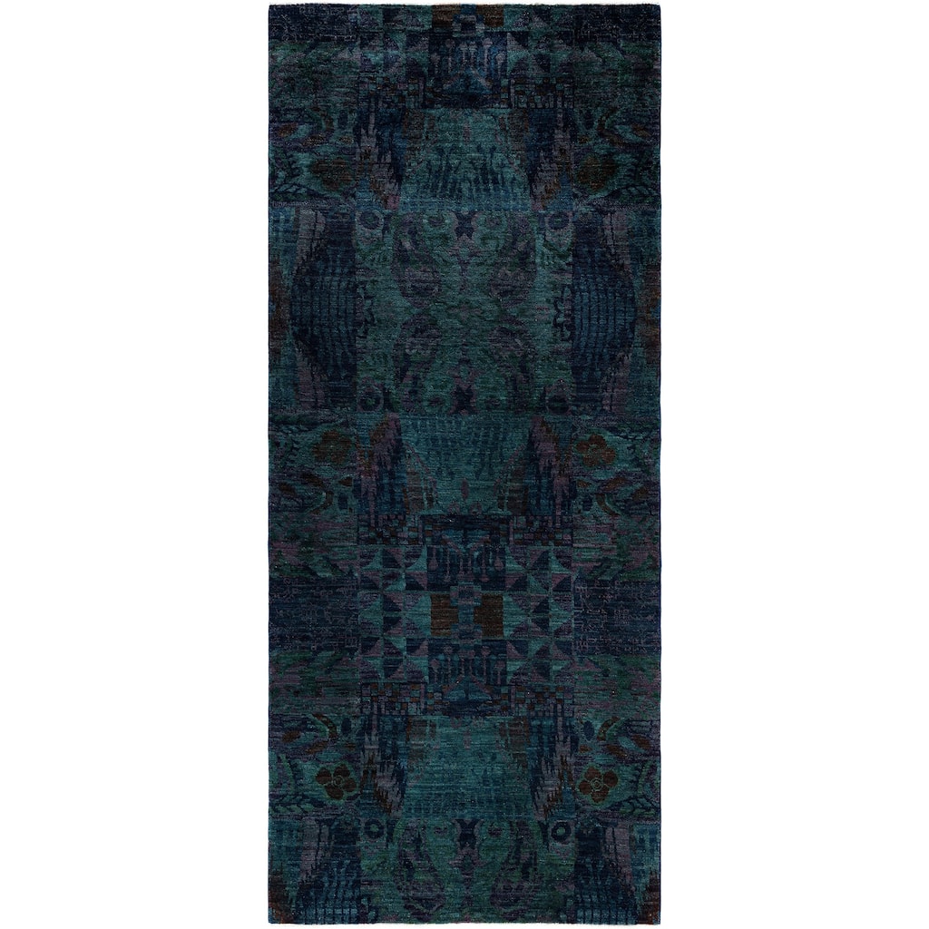 Overdyed One-of-a-Kind Hand-Knotted Area Rug - Multi - 5' 3" x 12' 3"