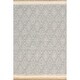 preview thumbnail 5 of 9, Nuloom Laura Bohemian Trellis Wool and Jute Area Rug