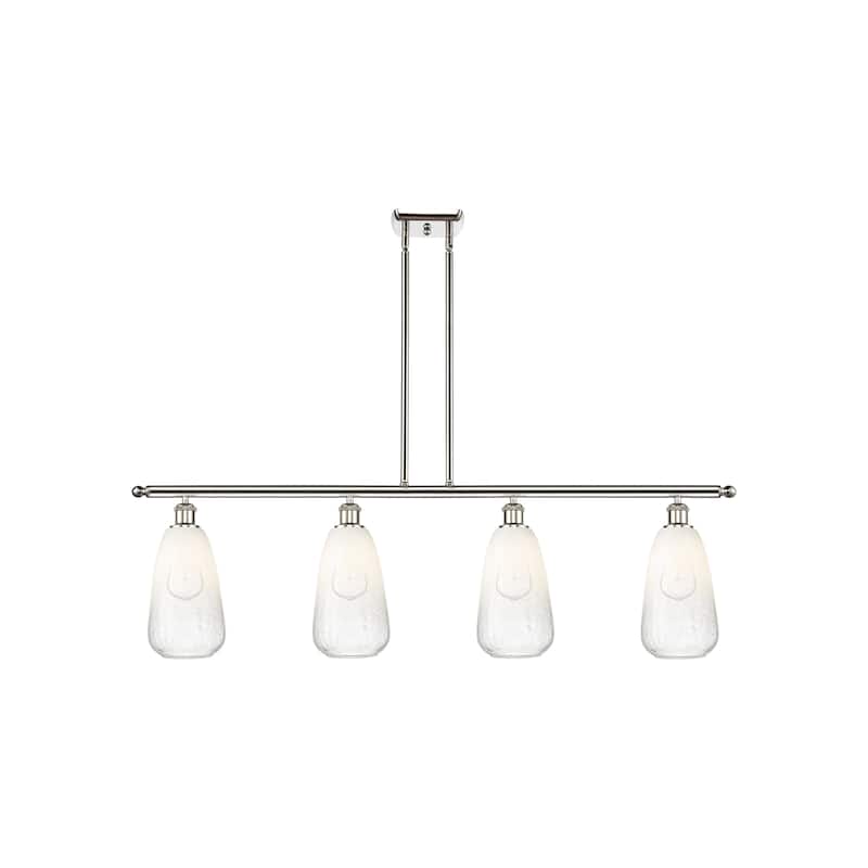 Innovations Lighting Endless Possibilities Ballston - Brookhaven Almond - 4 Light 48" Stem Hung Island Light - Polished Nickel/Opal