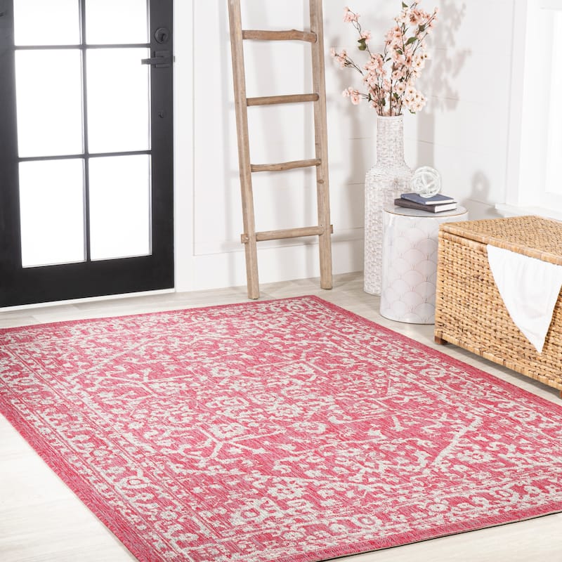 JONATHAN Y Medallion Textured Weave Indoor/Outdoor Area Rug