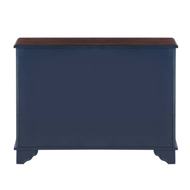 Retro Entryway Table with Adjustable Storage Shelf