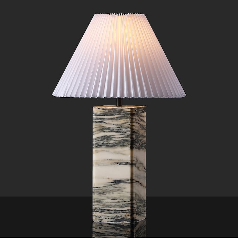SAFAVIEH Couture Mackenzie Square Marble Table Lamp - 16"W x 16"D x 25"H
